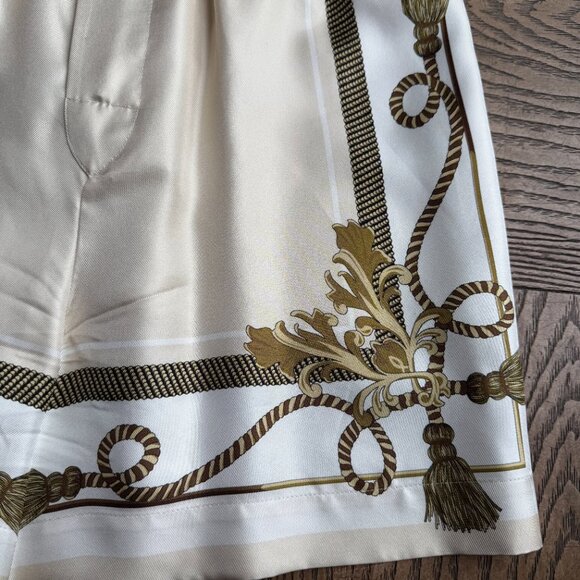 NEW Alexander Wang Baroque Print Silk Boxer Shorts - Picture 5 of 14